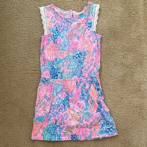 Lilly Pulitzer Pink and Blue Kids Romper